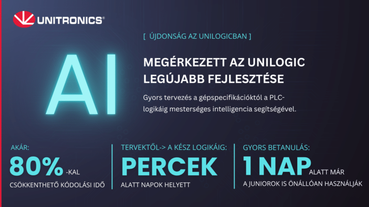 Kép és bemutató az Unitronics Unilogic új AI funkcióiról